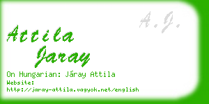 attila jaray business card